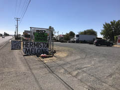 Photo of watermelon stand in Hermiston, OR
