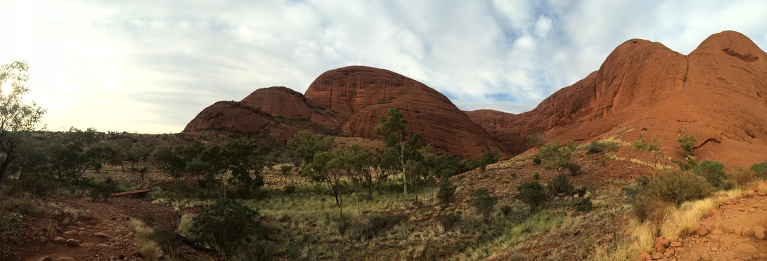 Red rock formations at Kata Tjuta in the Australian outback