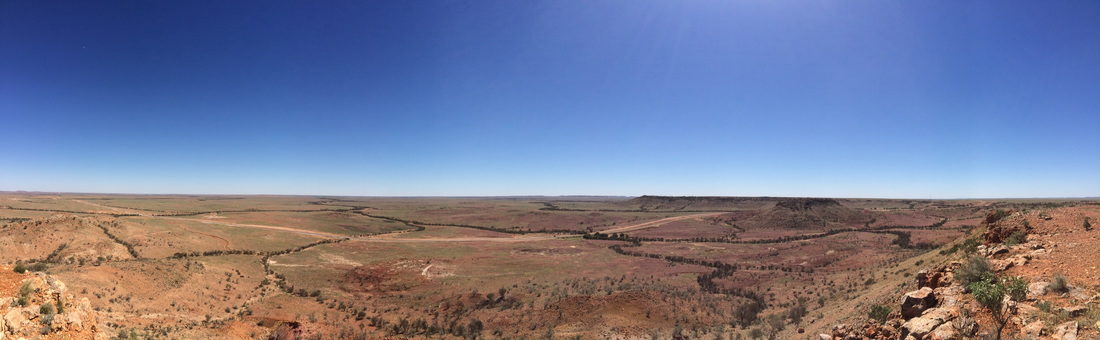 View of blue sky and the Simpson Desert in western Queensland